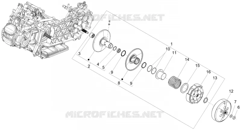 EMBRAYAGE Aprilia APRILIA-SCOOTER 160 SXR 2021  SXR 160 BSVI ABS
