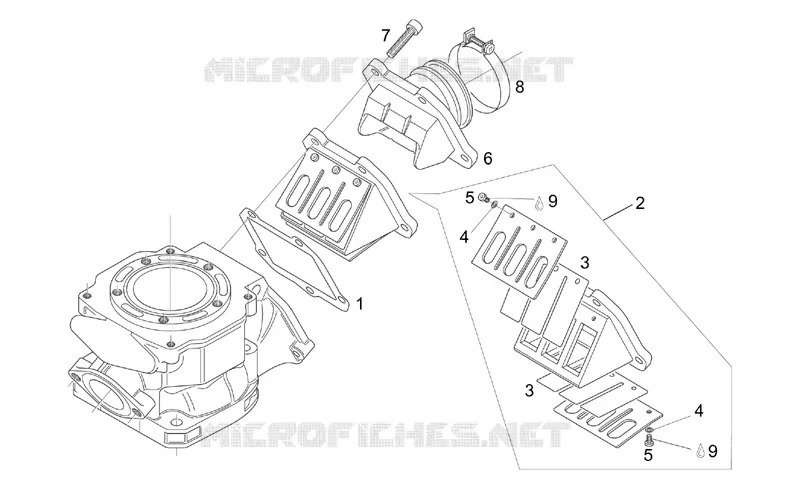 Flasque carburateur Aprilia APRILIA-MOTORCYCLES 125 RS 1997  RS 125 (engine 122cc)