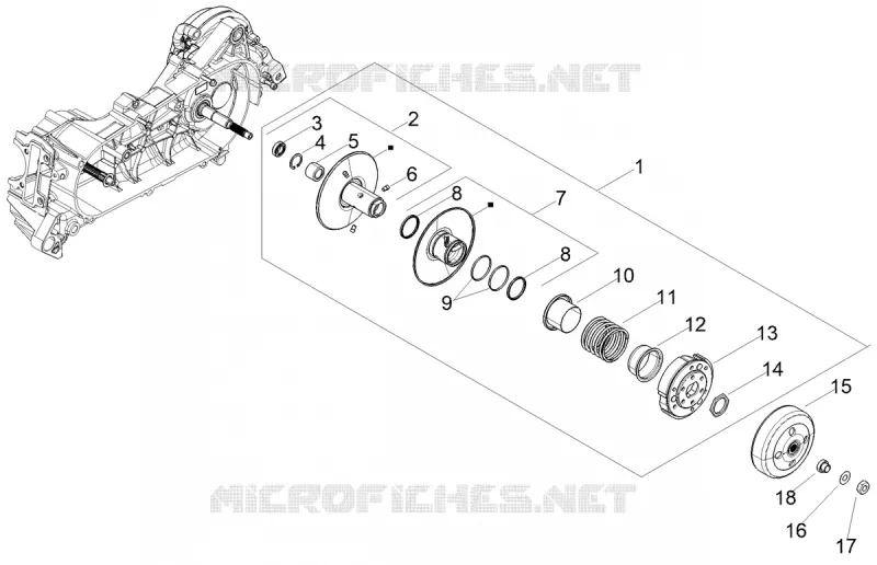 EMBRAYAGE Aprilia APRILIA-SCOOTER 50 SXR 2022  SXR 50 4T 3V HE New Comfort Euro 5