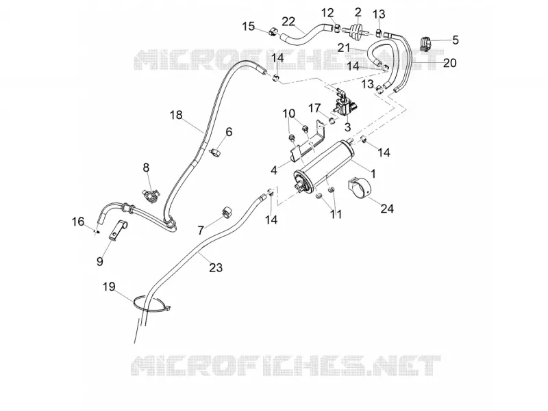 SYSTEME DE RECYCLAGE DES VAPEURS DE CARBURANT Aprilia APRILIA-SCOOTER 50 SXR 2022  SXR 50 4T 3V HE New Comfort Euro 5