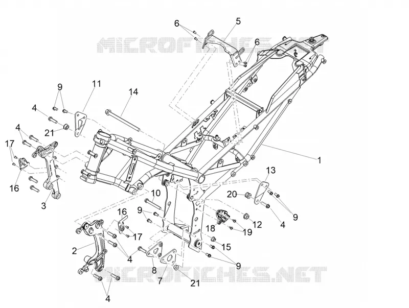 Châssis/coque Aprilia APRILIA-MOTORCYCLES 660 TUAREG 2023  Tuareg 660 Euro 5 ABS