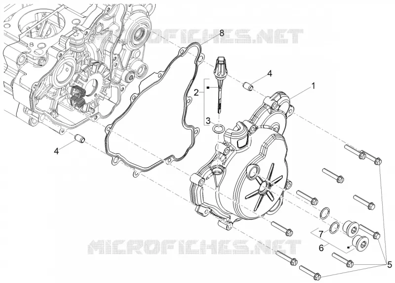 CARTER DE VOLANT MAGNETIQUE Aprilia APRILIA-MOTORCYCLES 125 TUONO 2024  Tuono 125 4T Euro 5 ABS