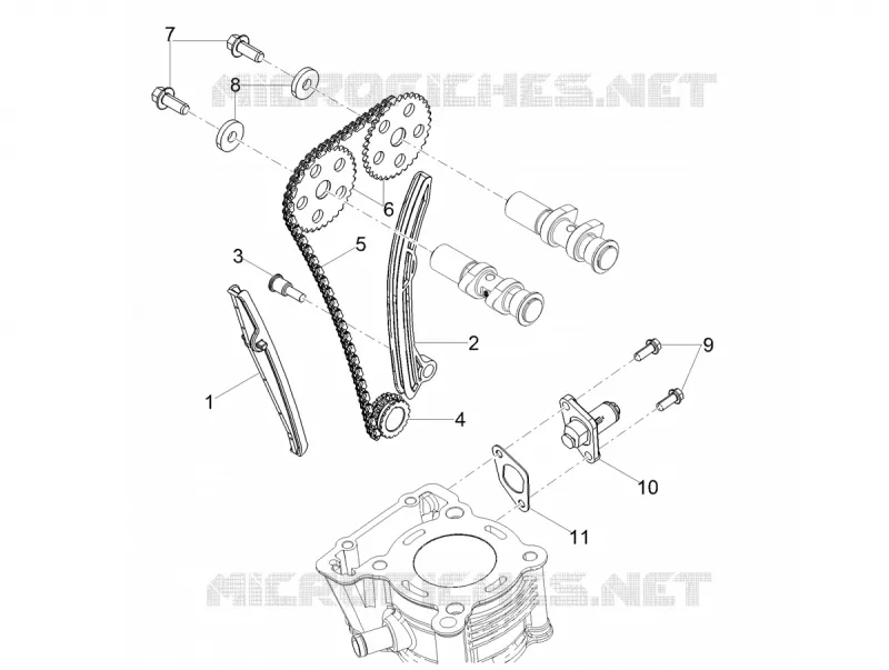 DISTRIBUTION CYLINDRE AVANT Aprilia APRILIA-MOTORCYCLES 125 TUONO 2024  Tuono 125 4T Euro 5 ABS