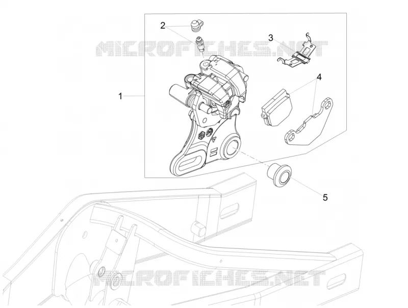 ETRIER DE FREIN ARRIERE Aprilia APRILIA-MOTORCYCLES 125 TUONO 2023  Tuono 125 4T Euro 5 ABS