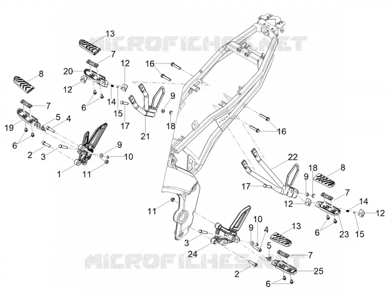 REPOSE PIEDS Aprilia APRILIA-MOTORCYCLES 125 TUONO 2021  Tuono 125 4T Euro 5 ABS