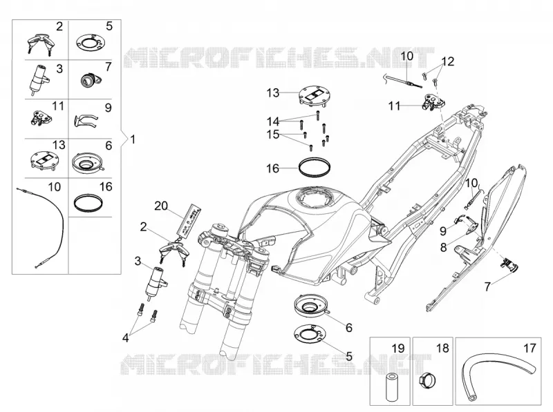 SERRURES Aprilia APRILIA-MOTORCYCLES 125 TUONO 2022  Tuono 125 4T Euro 5 ABS