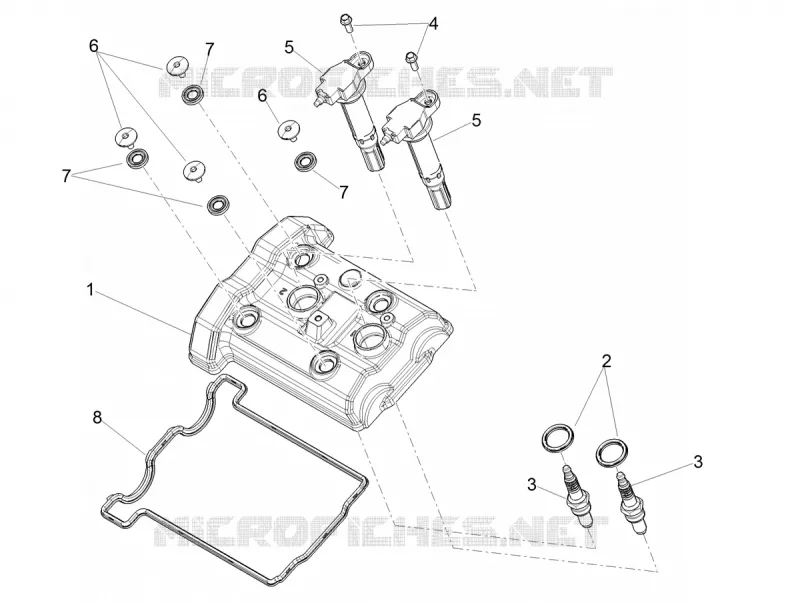 Couvercle culasse Aprilia APRILIA-MOTORCYCLES 660 TUONO 2021  Tuono 660 4T 8V Euro 5 ABS