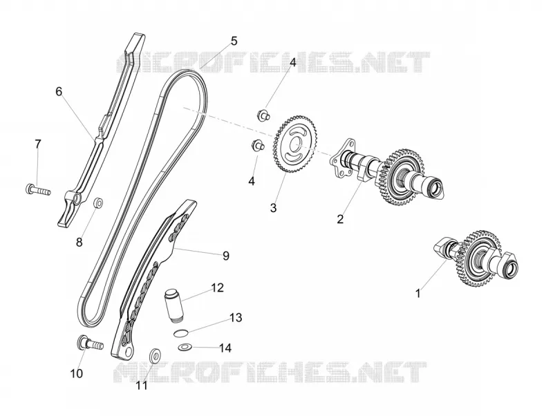 DISTRIBUTION CYLINDRE ARRIERE Aprilia APRILIA-MOTORCYCLES 1100 TUONO 2021  Tuono V4 1100 Euro 5