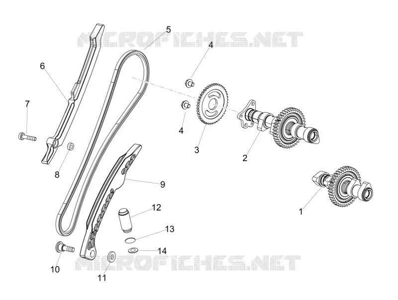 DISTRIBUTION CYLINDRE ARRIERE Aprilia APRILIA-MOTORCYCLES 1100 TUONO 2021  Tuono V4 1100 Euro 5