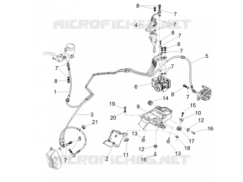 SYSTEME DE FREINAGE ABS Aprilia APRILIA-MOTORCYCLES 1100 TUONO 2021  Tuono V4 1100 Euro 5