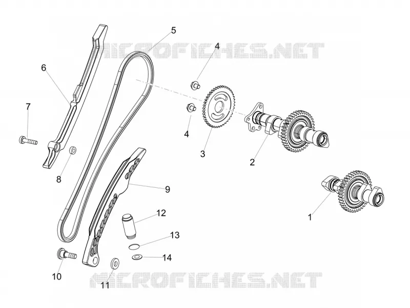 DISTRIBUTION CYLINDRE ARRIERE Aprilia APRILIA-MOTORCYCLES 1100 TUONO 2021  Tuono V4 Factory 1100 Euro 5 Superpole ABS