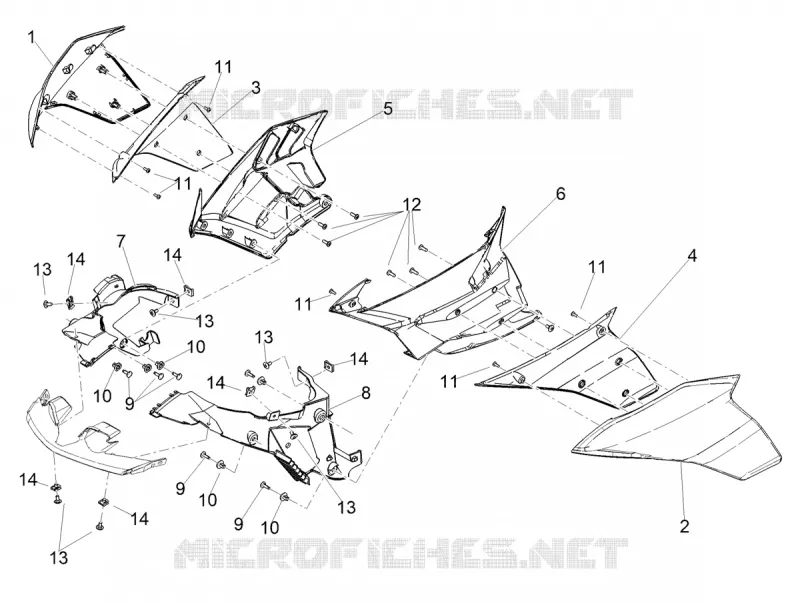 CARENAGES LATERAUX Aprilia APRILIA-MOTORCYCLES 1100 TUONO 2021  Tuono V4 Factory 1100 Euro 5 Superpole ABS