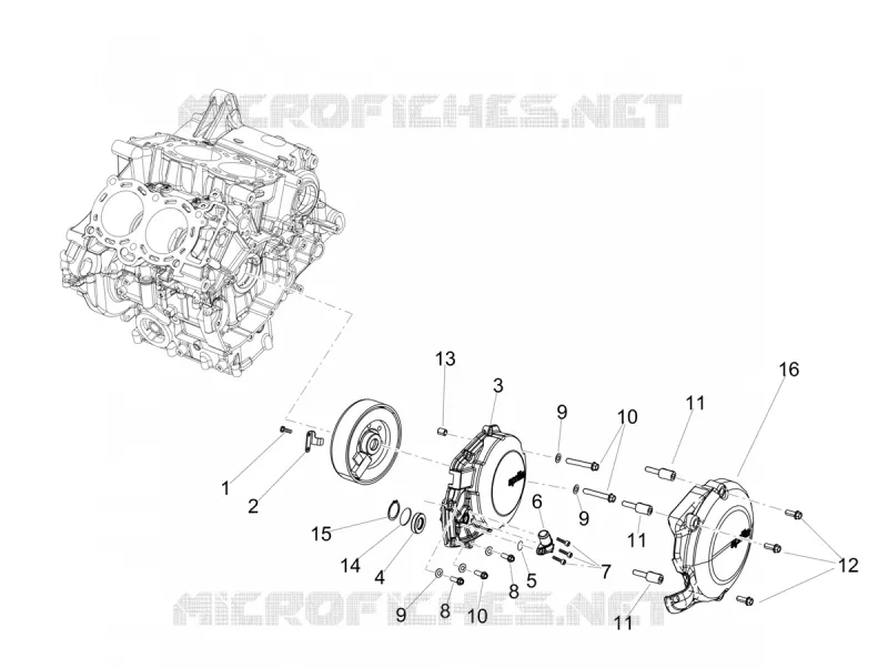CARTER DE VOLANT MAGNETIQUE Aprilia APRILIA-MOTORCYCLES 1100 TUONO 2021  Tuono V4 Factory 1100 Euro 5 Superpole ABS