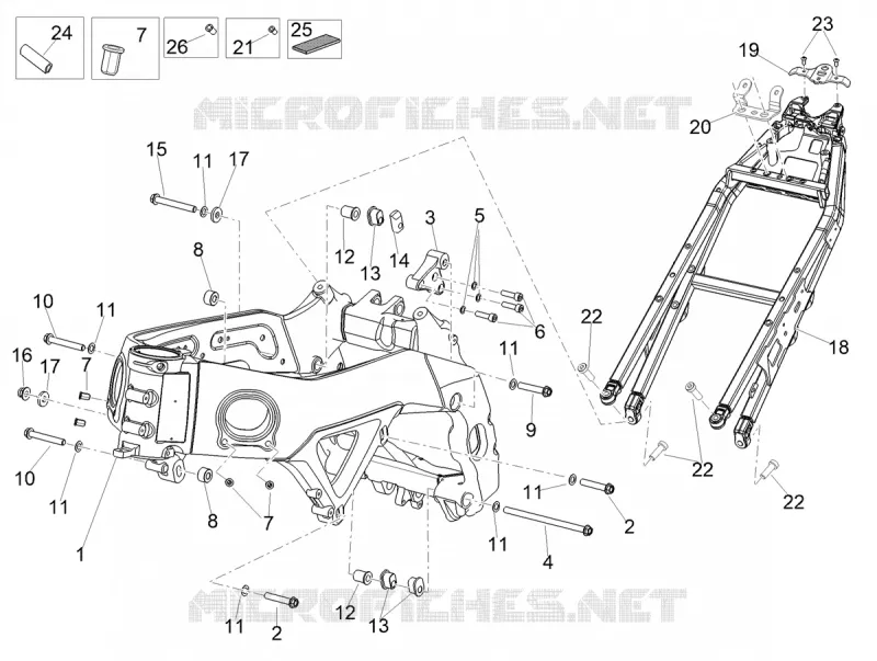 Châssis/coque Aprilia APRILIA-MOTORCYCLES 1100 TUONO 2021  Tuono V4 Factory 1100 Euro 5 Superpole ABS