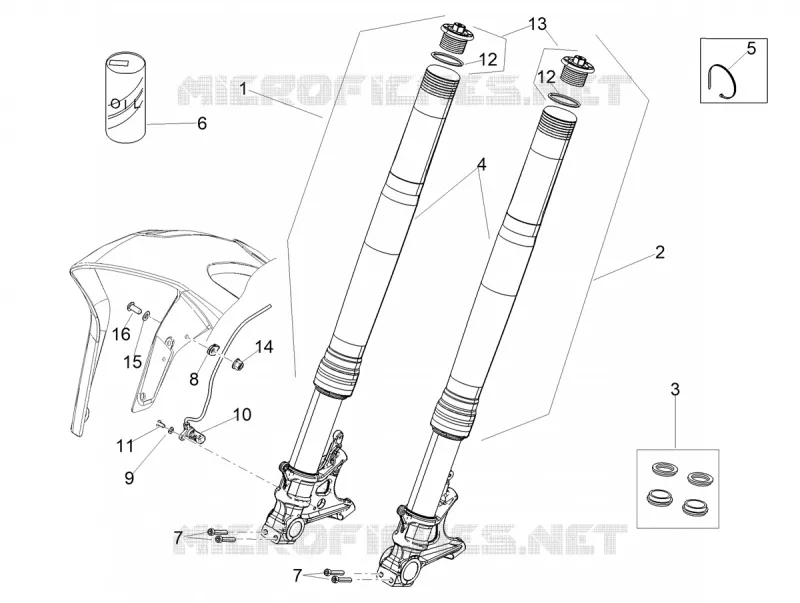 FOURCHE OHLINS Aprilia APRILIA-MOTORCYCLES 1100 TUONO 2022  Tuono V4 Factory 1100 Euro 5 Superpole ABS