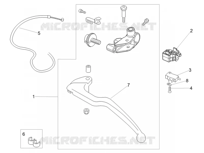 LEVIER D'EMBRAYAGE Aprilia APRILIA-MOTORCYCLES 1100 TUONO 2021  Tuono V4 Factory 1100 Euro 5 Superpole ABS