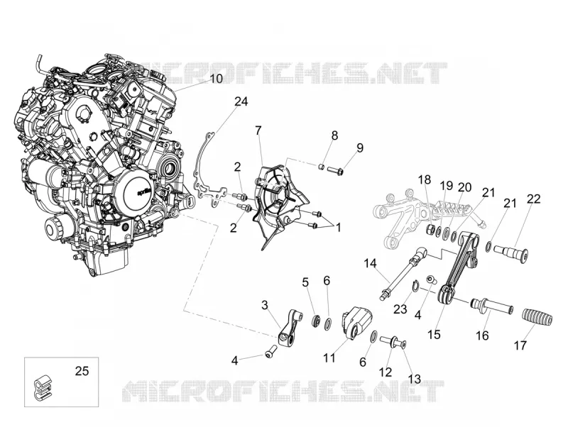 MOTEUR - SELECTEUR - PIGNON Aprilia APRILIA-MOTORCYCLES 1100 TUONO 2022  Tuono V4 Factory 1100 Euro 5 Superpole ABS