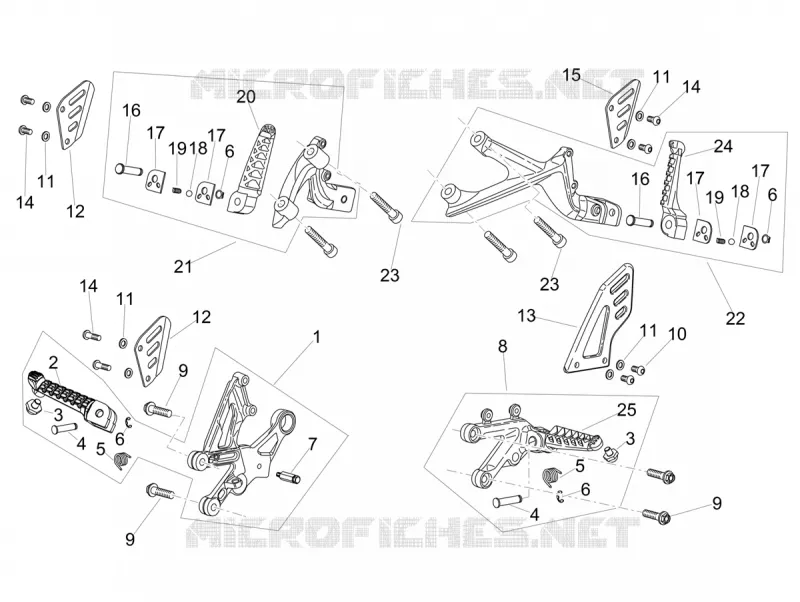 REPOSE PIEDS Aprilia APRILIA-MOTORCYCLES 1100 TUONO 2022  Tuono V4 Factory 1100 Euro 5 Superpole ABS