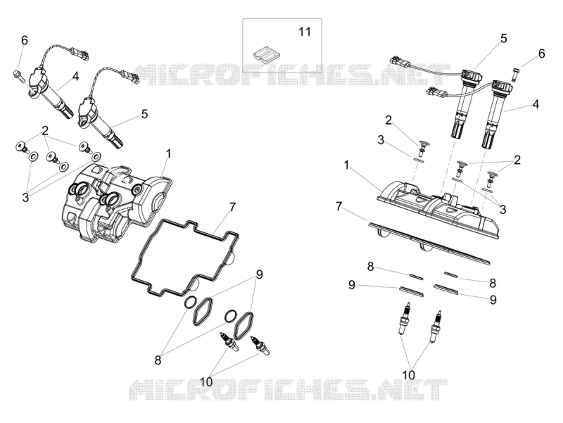 Couvercle culasse Aprilia APRILIA-MOTORCYCLES 1100 TUONO 2021  Tuono V4 Factory 1100 Euro 5 Superpole ABS