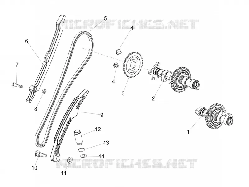 DISTRIBUTION CYLINDRE ARRIERE Aprilia APRILIA-MOTORCYCLES 1100 TUONO 2021  Tuono V4 Factory 1100 Euro 5 Superpole ABS