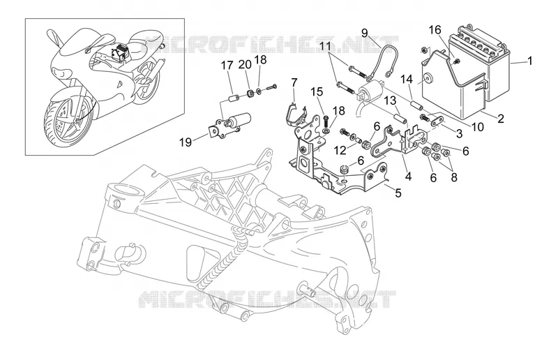 Circuit electrique II Aprilia APRILIA-MOTORCYCLES 125 RS 2000  RS 125