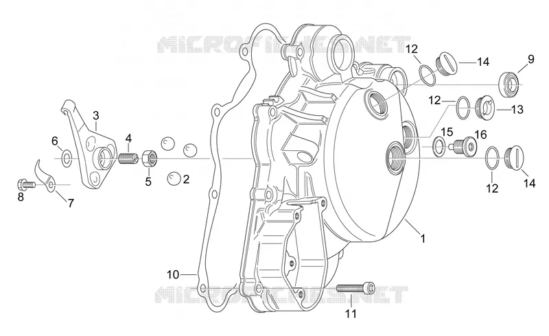 Couvercle embrayage Aprilia APRILIA-MOTORCYCLES 125 RS 2000  RS 125