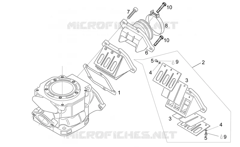 Flasque carburateur Aprilia APRILIA-MOTORCYCLES 125 RS 1999  RS 125