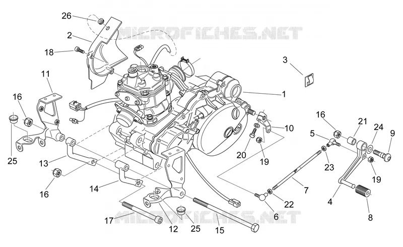 Moteur Aprilia APRILIA-MOTORCYCLES 125 RS 1999  RS 125