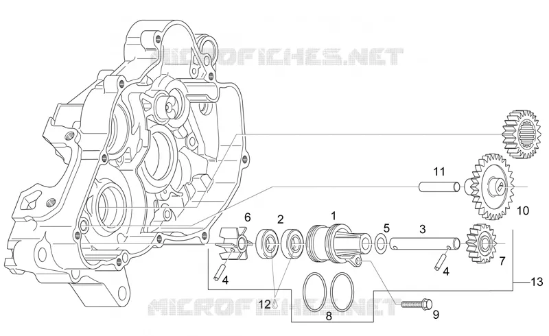 Pompe à eau cpl Aprilia APRILIA-MOTORCYCLES 125 RS 2003  RS 125