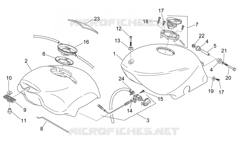 Reservoir carburant Aprilia APRILIA-MOTORCYCLES 125 RS 2002  RS 125