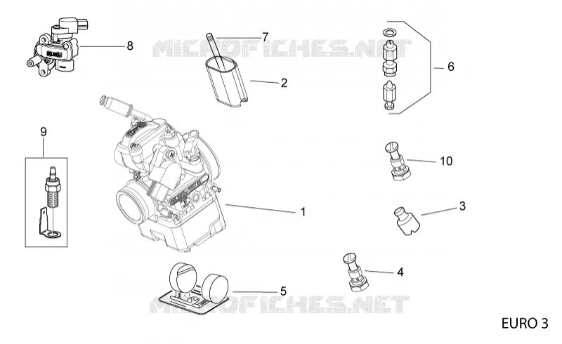 Carburateur IIII Aprilia APRILIA-MOTORCYCLES 125 RS 2009  RS 125