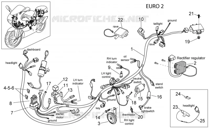 Circuit electrique I Aprilia APRILIA-MOTORCYCLES 125 RS 2009  RS 125