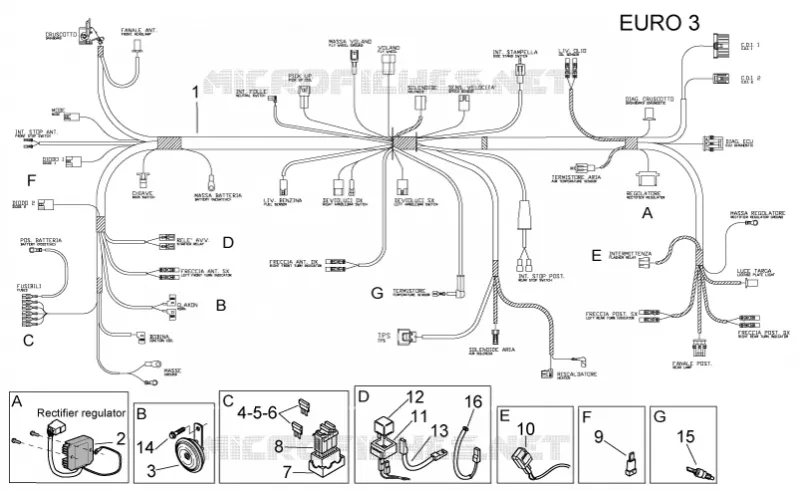 Circuit electrique III Aprilia APRILIA-MOTORCYCLES 125 RS 2010  RS 125