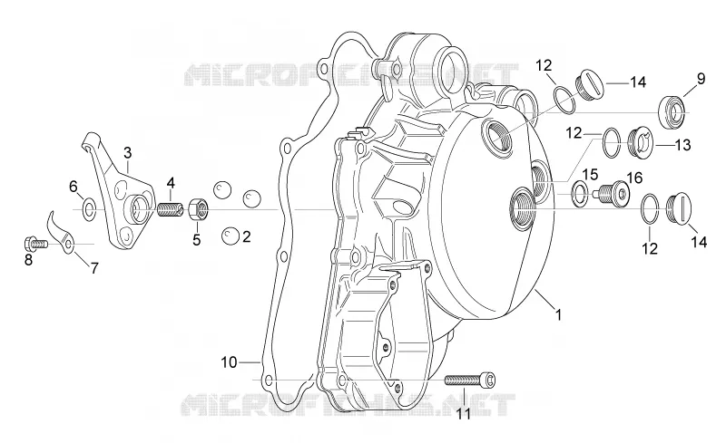 Couvercle embrayage Aprilia APRILIA-MOTORCYCLES 125 RS 2008  RS 125