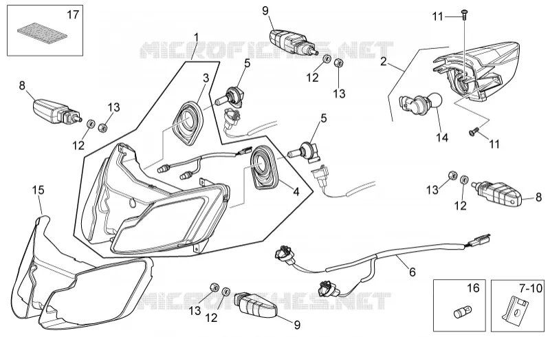 Feux Aprilia APRILIA-MOTORCYCLES 125 RS 2010  RS 125