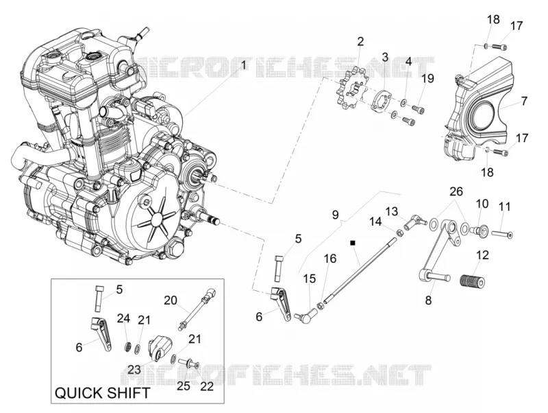 Moteur-Groupe complementaire Aprilia APRILIA-MOTORCYCLES 125 RS 2017  RS 125 4T E4 ABS