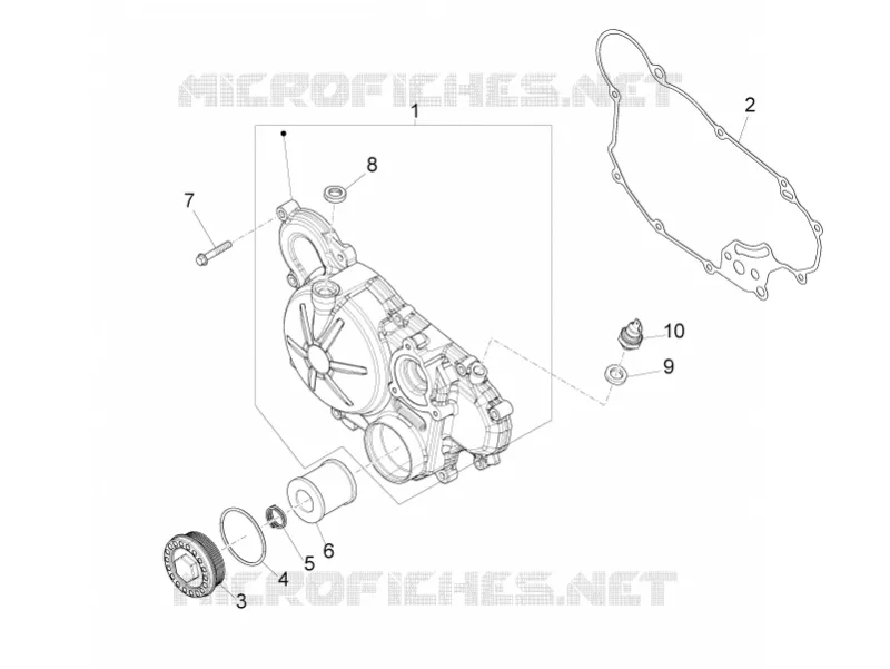 Couvercle embrayage Aprilia APRILIA-MOTORCYCLES 125 RS4 2011  RS4 125 4T