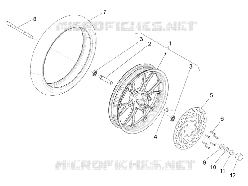 Roue Av. Aprilia APRILIA-MOTORCYCLES 125 RS4 2012  RS4 125 4T