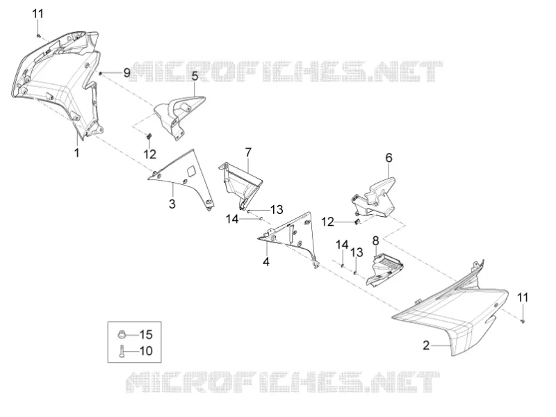 Carène lateral  Aprilia APRILIA-MOTORCYCLES 125 RS4 2014  RS4 125 4T