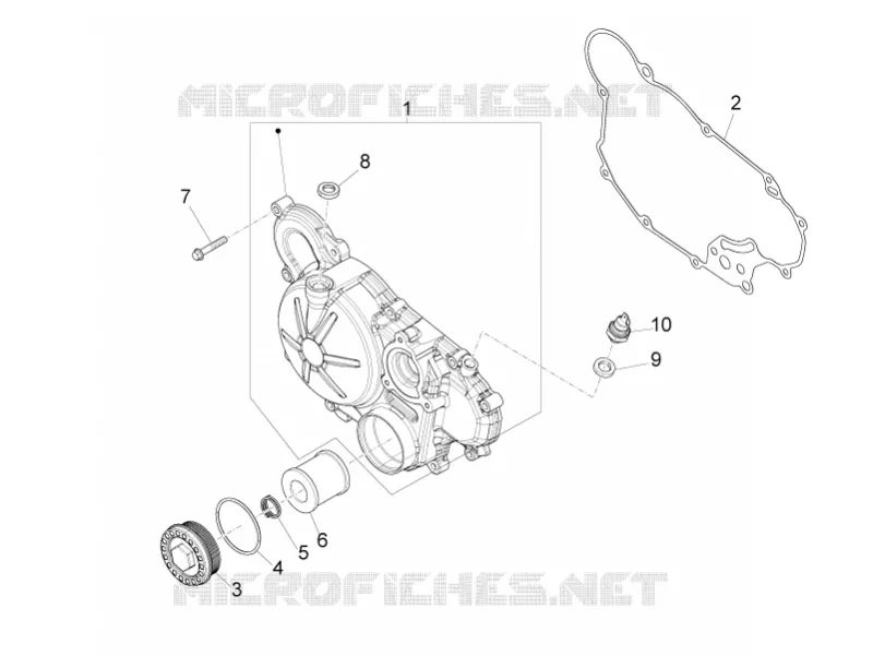 Couvercle embrayage Aprilia APRILIA-MOTORCYCLES 125 RS4 2014  RS4 125 4T