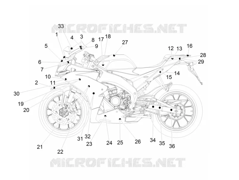 Décalco Aprilia APRILIA-MOTORCYCLES 125 RS4 2016  RS4 125 4T