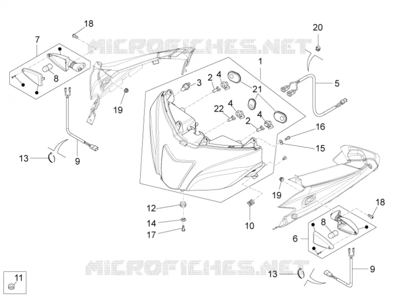 Feux avant Aprilia APRILIA-MOTORCYCLES 125 RS4 2016  RS4 125 4T