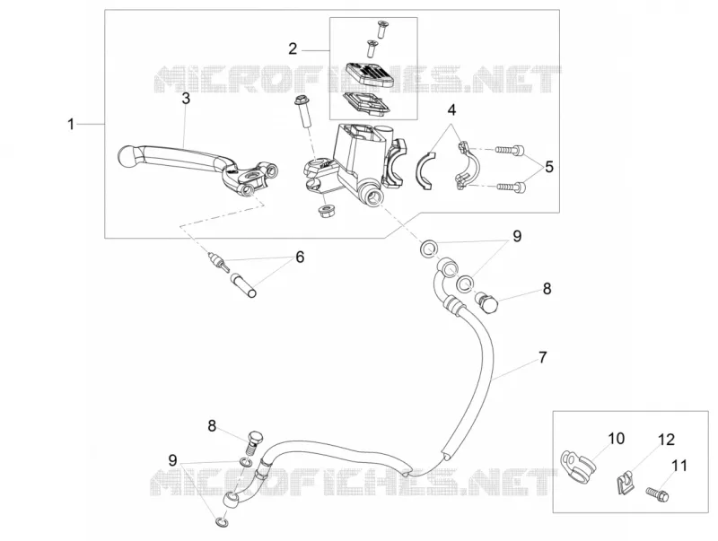 Maît. cyl. frein AV Aprilia APRILIA-MOTORCYCLES 125 RS4 2014  RS4 125 4T