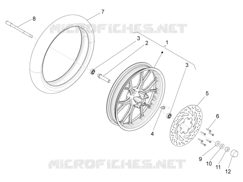 Roue Av. Aprilia APRILIA-MOTORCYCLES 125 RS4 2016  RS4 125 4T