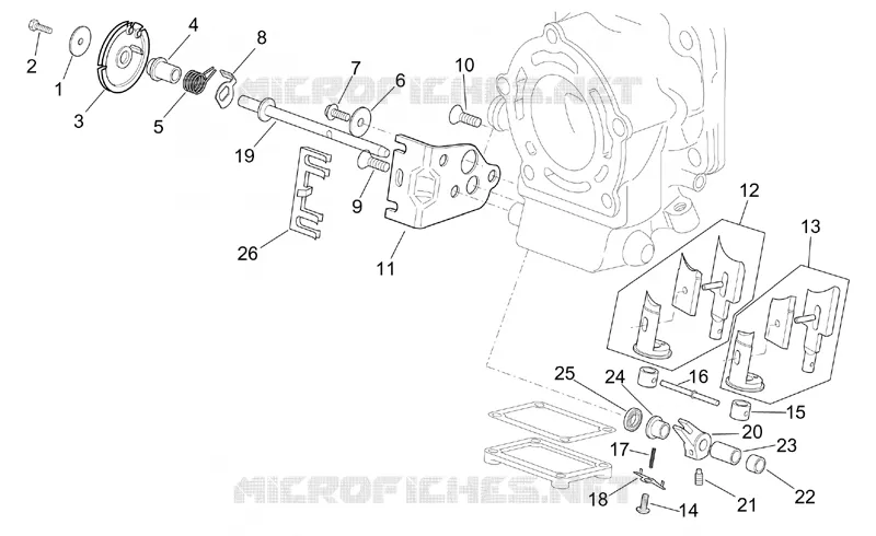 Groupe soupapes I Aprilia APRILIA-MOTORCYCLES 250 RS 1995  RS 250