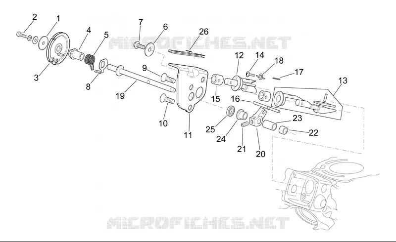 Groupe soupapes II Aprilia APRILIA-MOTORCYCLES 250 RS 1995  RS 250