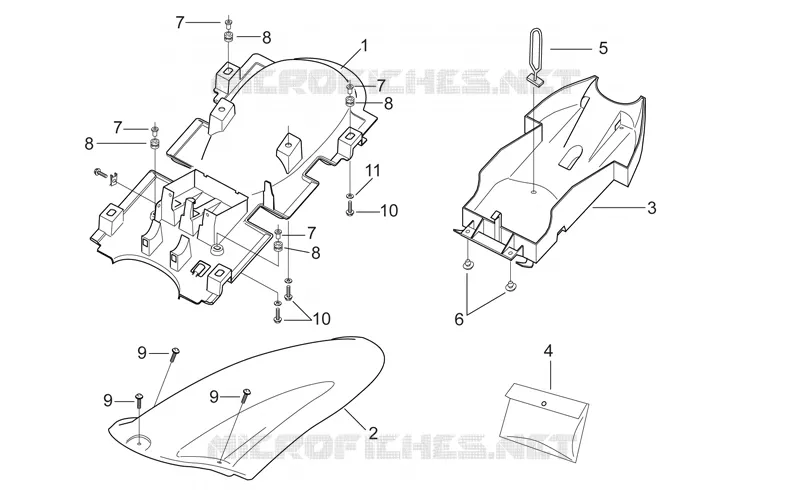 Carrosserie posterieure I Aprilia APRILIA-MOTORCYCLES 250 RS 2000  RS 250
