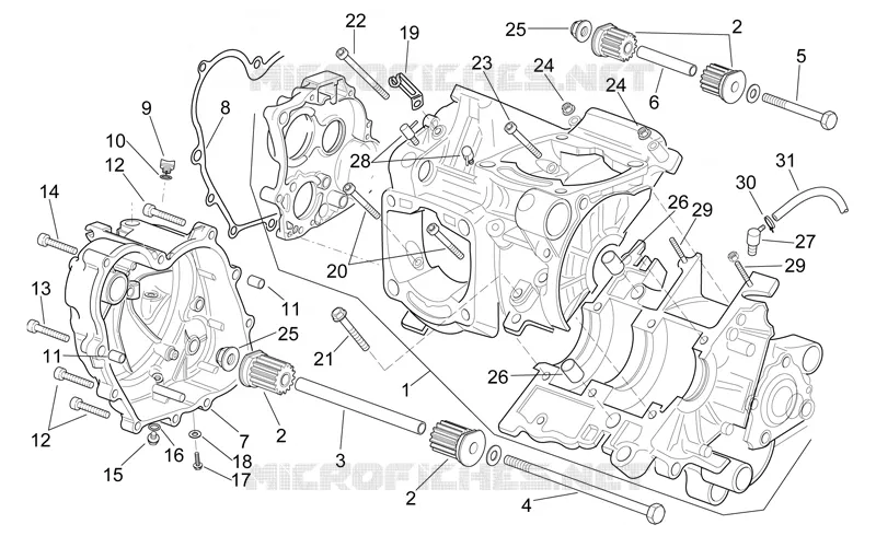 Carter moteur Aprilia APRILIA-MOTORCYCLES 250 RS 2002  RS 250