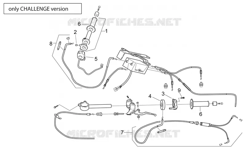 Commandes - Version Challenge Aprilia APRILIA-MOTORCYCLES 250 RS 2001  RS 250