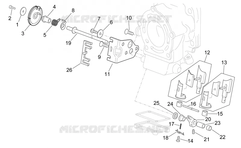Groupe soupapes I Aprilia APRILIA-MOTORCYCLES 250 RS 1998  RS 250